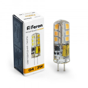 Лампа светодиодная Feron LB-422 G4 3W 12V 2700K Лампа светодиодная Feron LB-422 G4 3W 12V 2700K