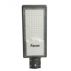 Светодиодный уличный консольный светильник Feron SP3033 100W 6400K 230V, серый Светодиодный уличный консольный светильник Feron SP3033 100W 6400K 230V, серый